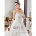 DB36 2015 long train A line sweetheart lace wedding dress gown